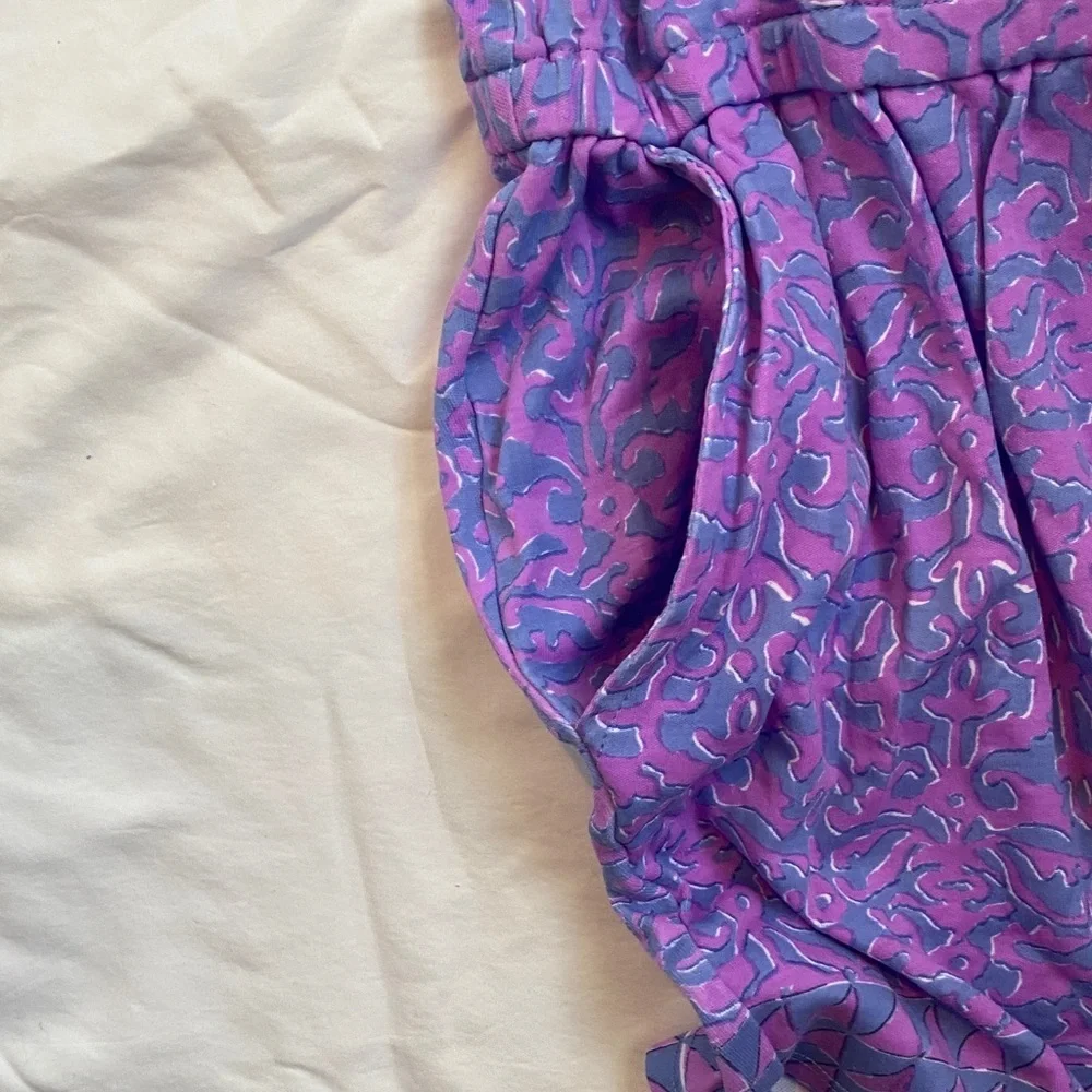 Vineyard Vines Girls Purple Patterned Romper